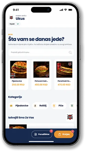 Digitalni meni i QR cenovnik na telefonu gosta